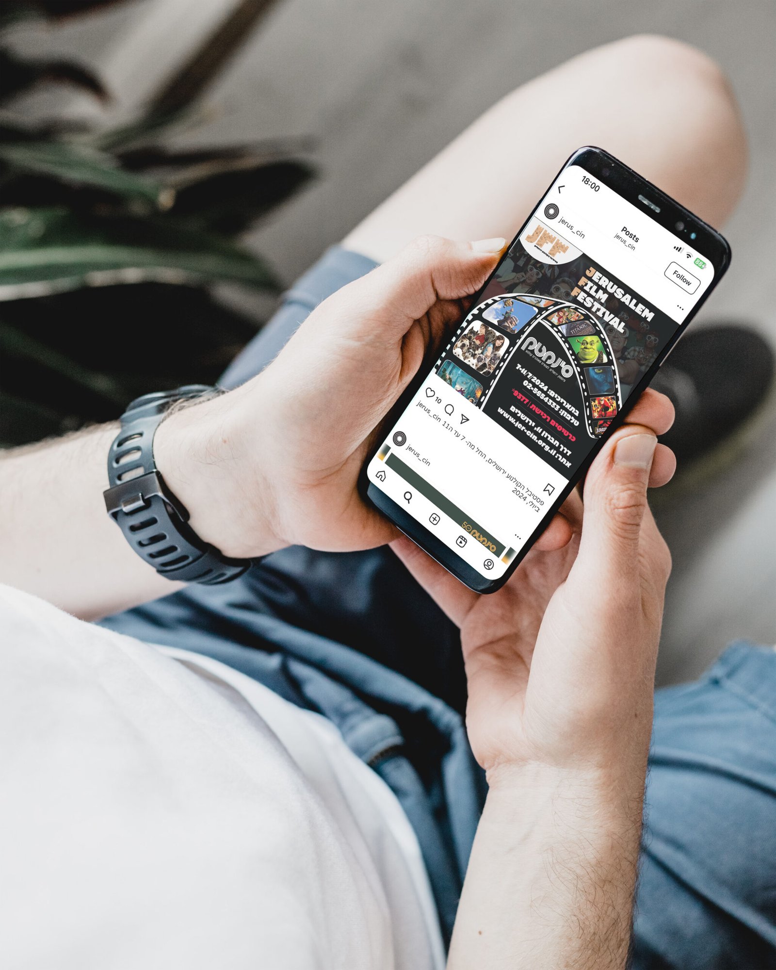 android phone in hand mockup copy